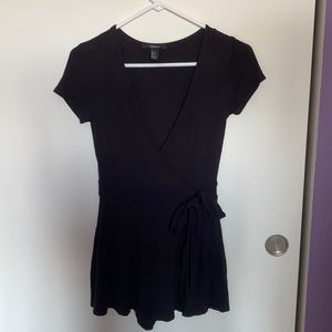 Low cut black romper